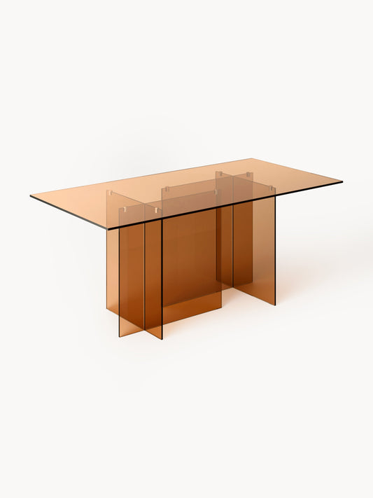Anouska Glass Dining Table, 180 x 90 cm