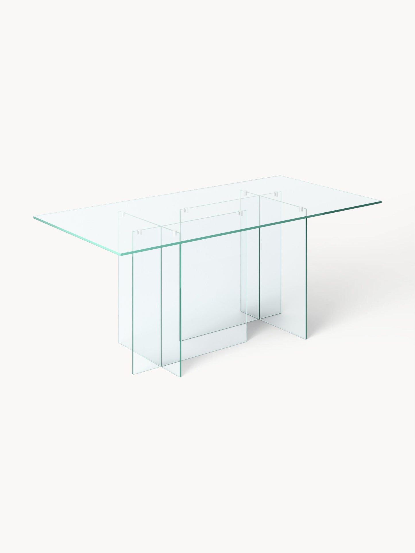 Anouska Glass Dining Table, 180 x 90 cm