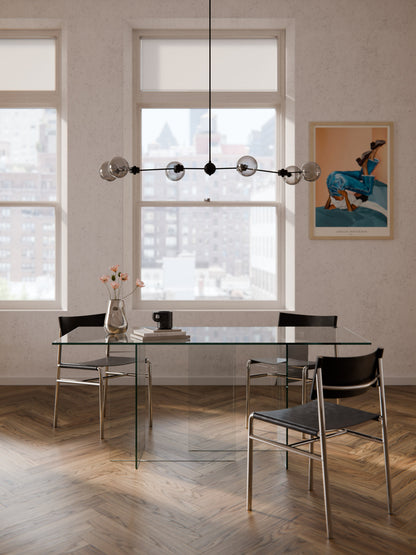 Anouska Glass Dining Table, 180 x 90 cm