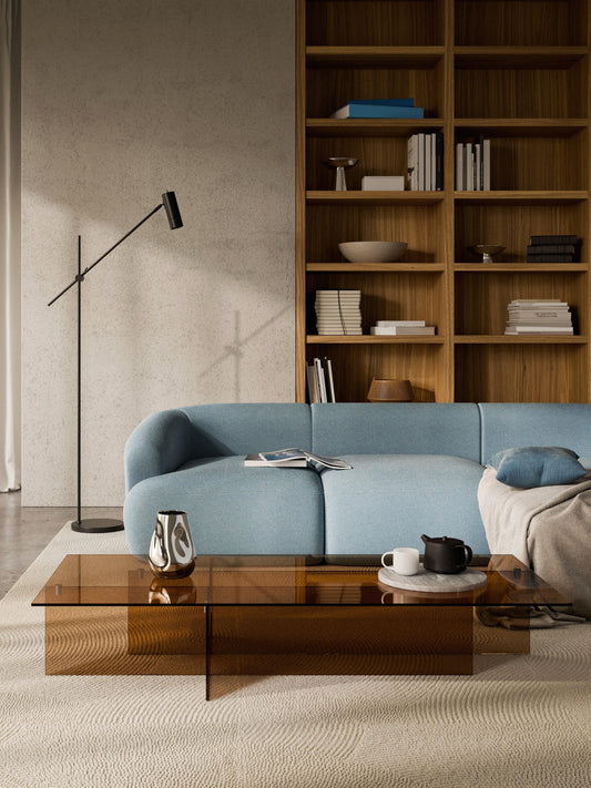 Anouska Large Glass Coffee Table, W 160 cm