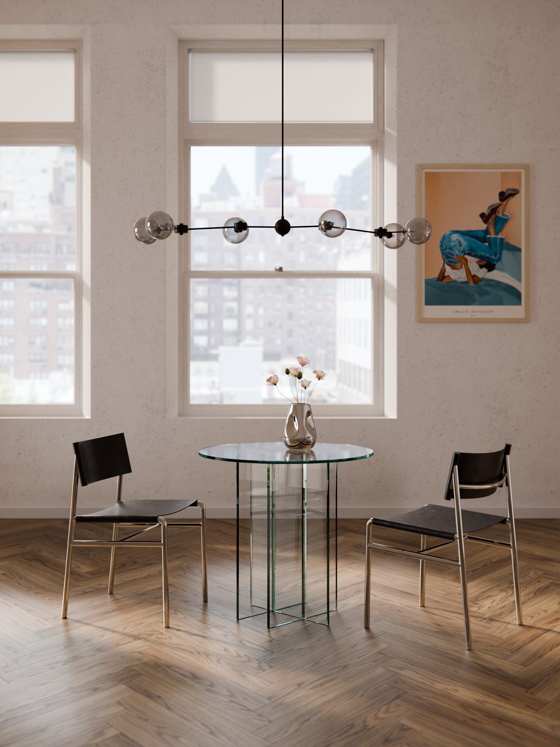 Anouska Round Glass Dining Table, in Various Sizes