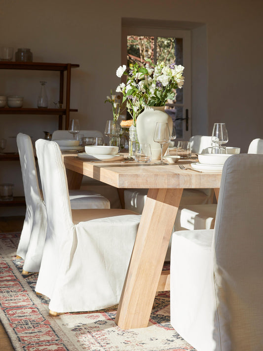 Ashenzo Dining Table in Oak, in Various Sizes