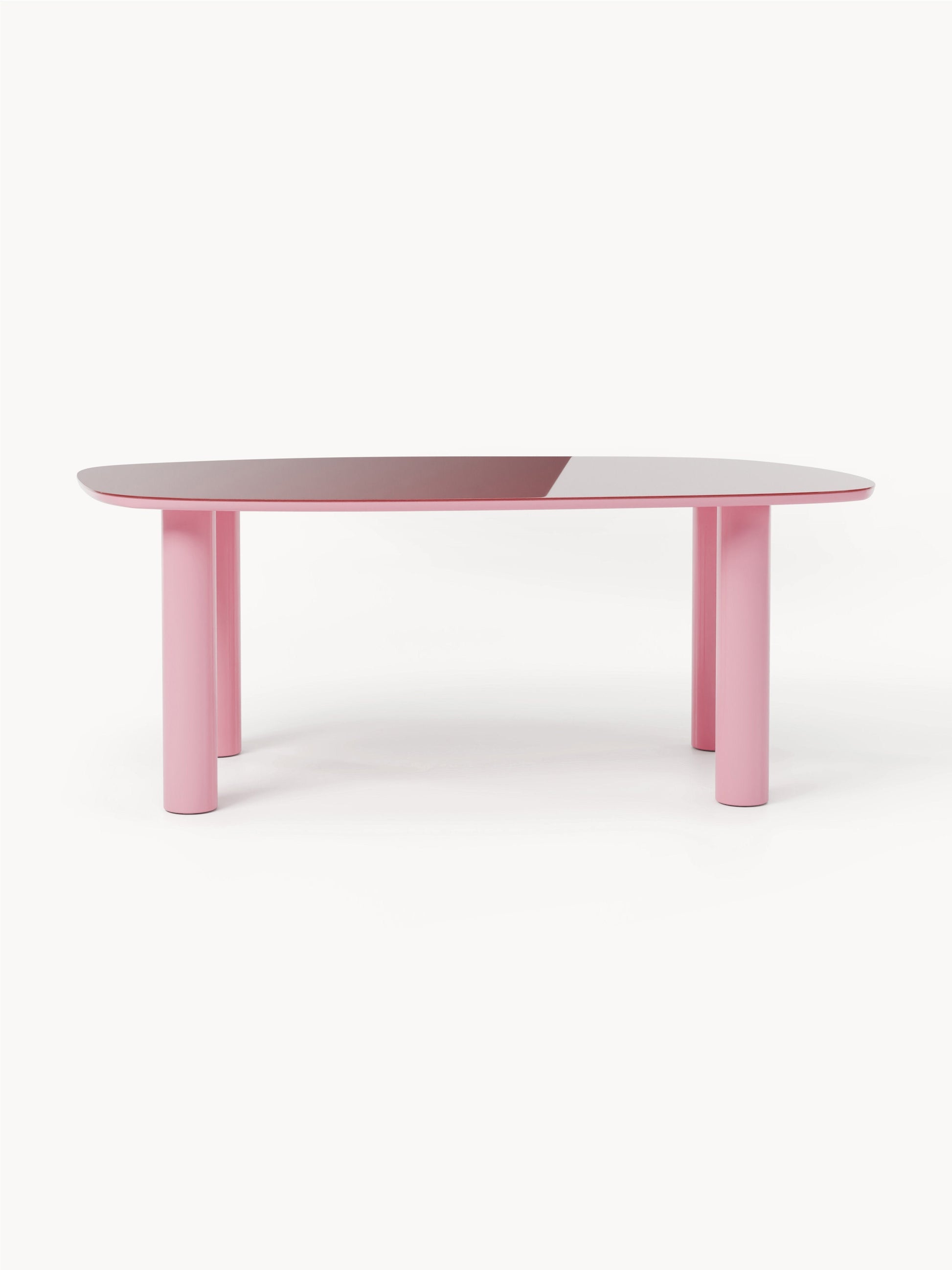 Benardo Organic Dining Table with Glass Top, 200 x 110 cm