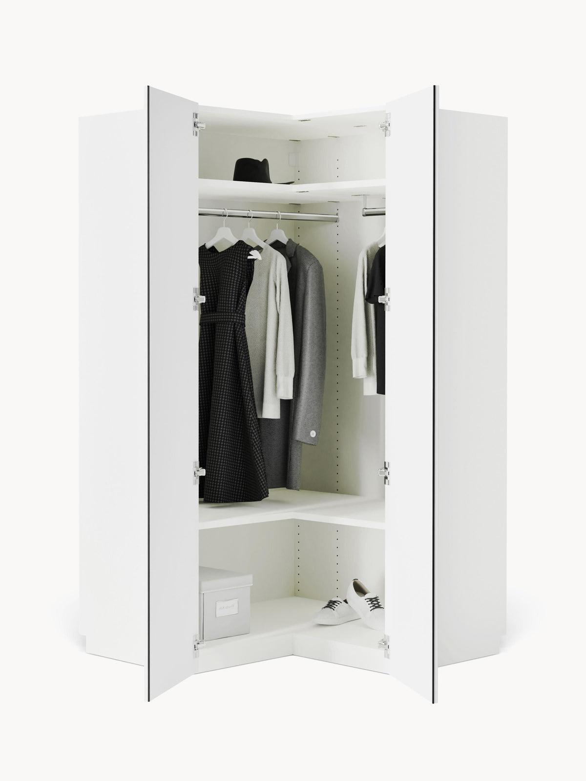 Charlissa Modular Corner Wardrobe, 115 cm Wide
