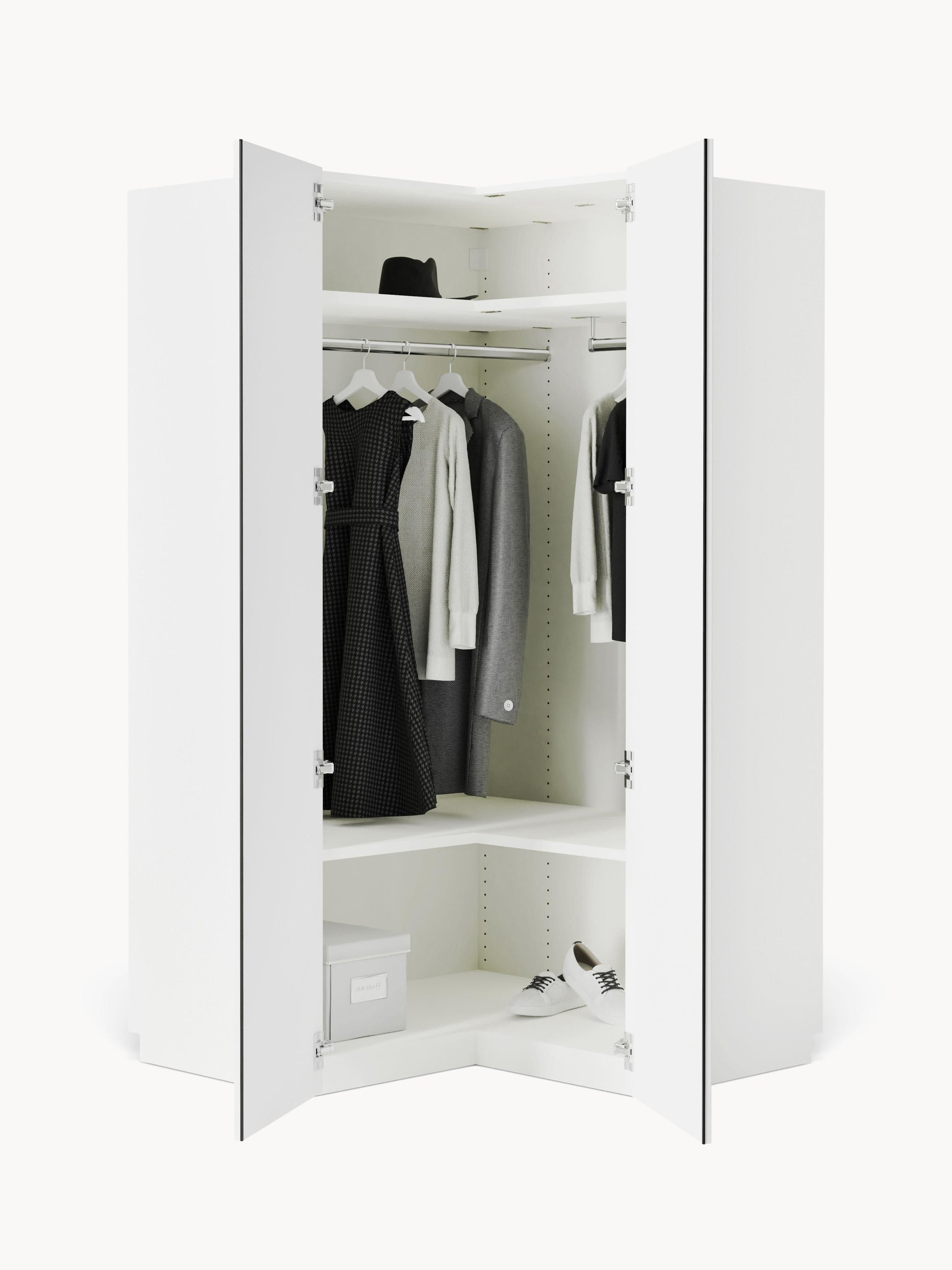Charlissa Modular Corner Wardrobe, 115 cm Wide