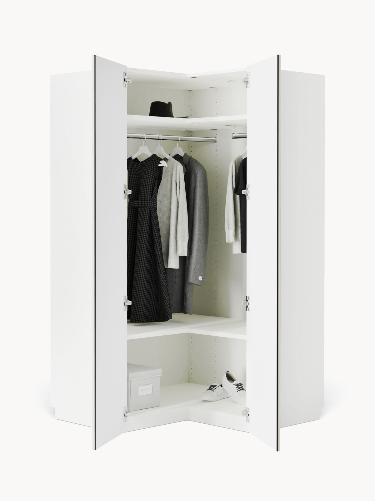 Charlissa Modular Corner Wardrobe, 115 cm Wide