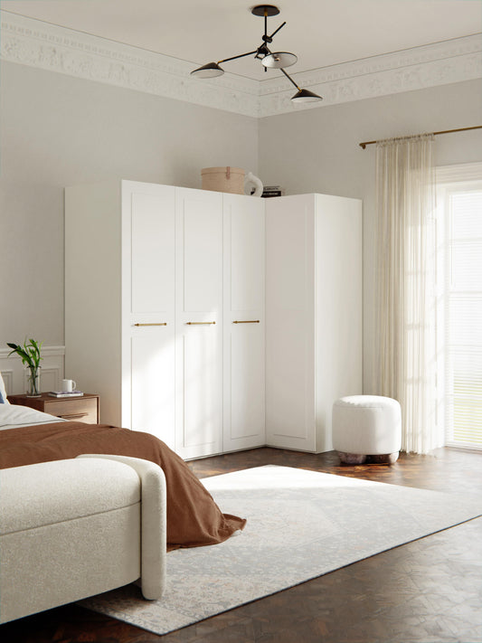 Charlissa Modular Corner Wardrobe, 215 cm Wide, in Various Sizes
