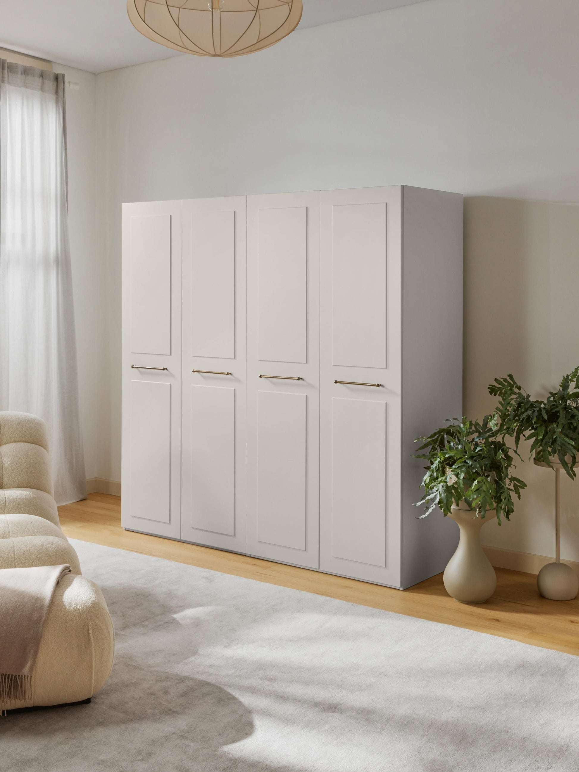 Charlissa Modular Hinged-Door Wardrobe, 200 cm Wide, in Various Sizes