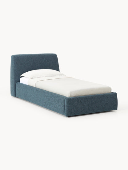 Clonvera Bouclé Single Bed with Storage