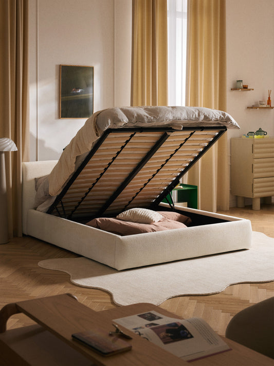 Clonvera Upholstered Bed with Storage