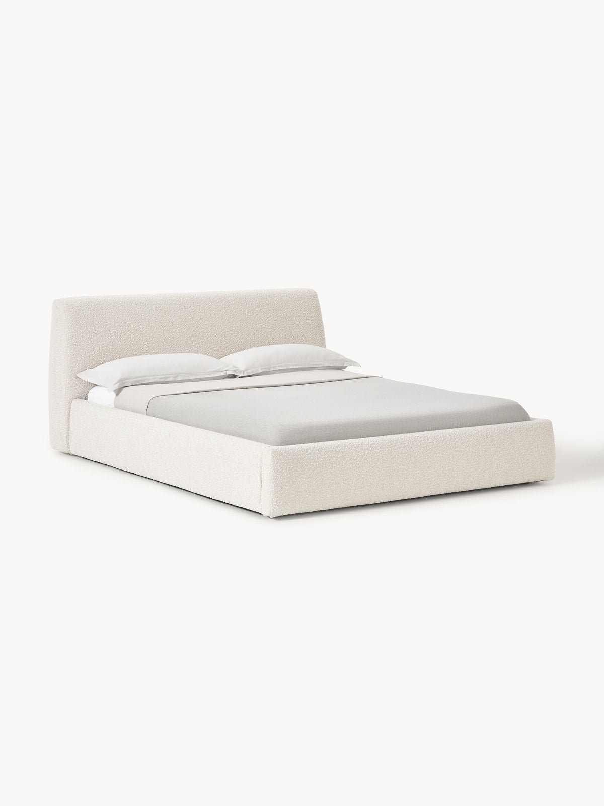 Clonvera Upholstered Bouclé Bed