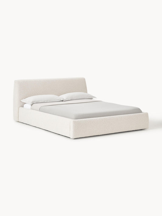 Clonvera Upholstered Bouclé Bed