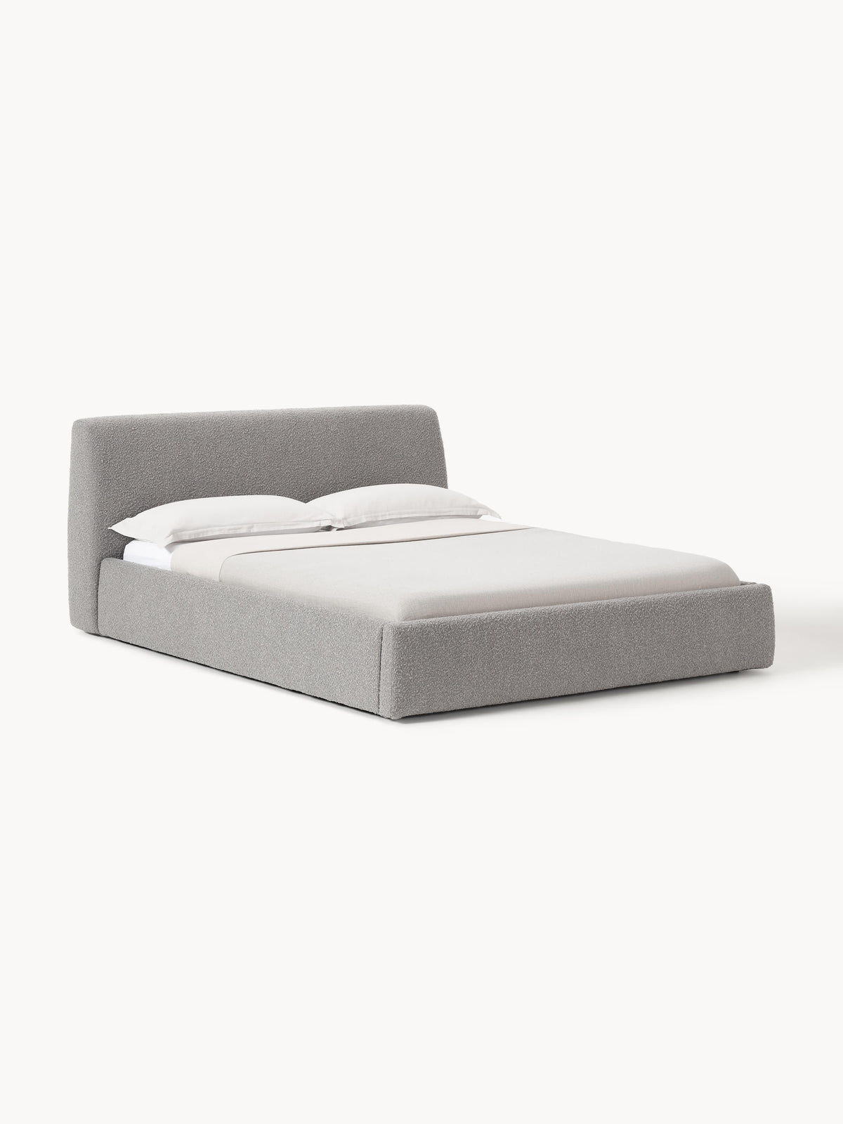 Clonvera Upholstered Bouclé Bed