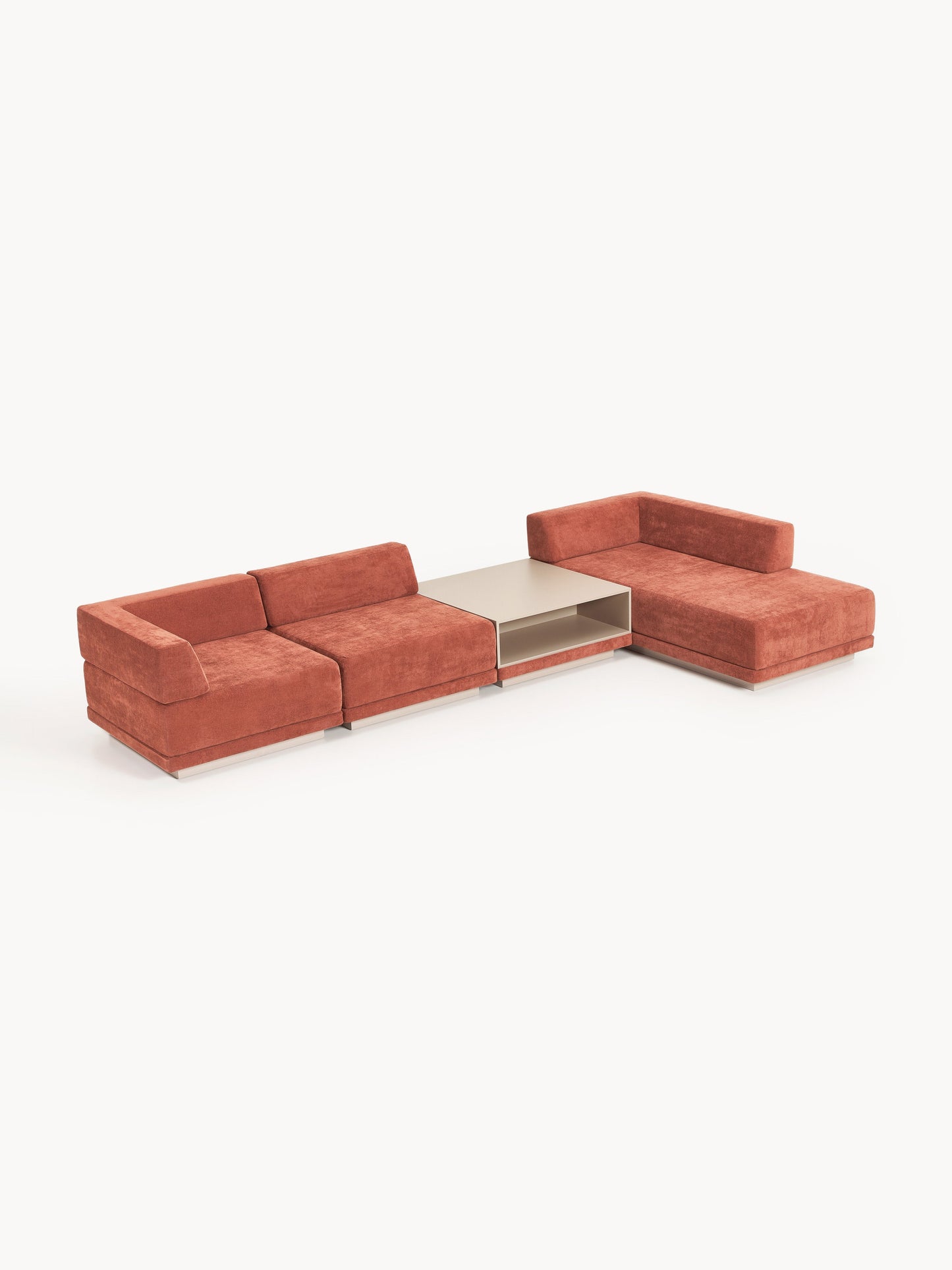 Colendo Modular Corner Sofa (4-Seater) with Coffee Table