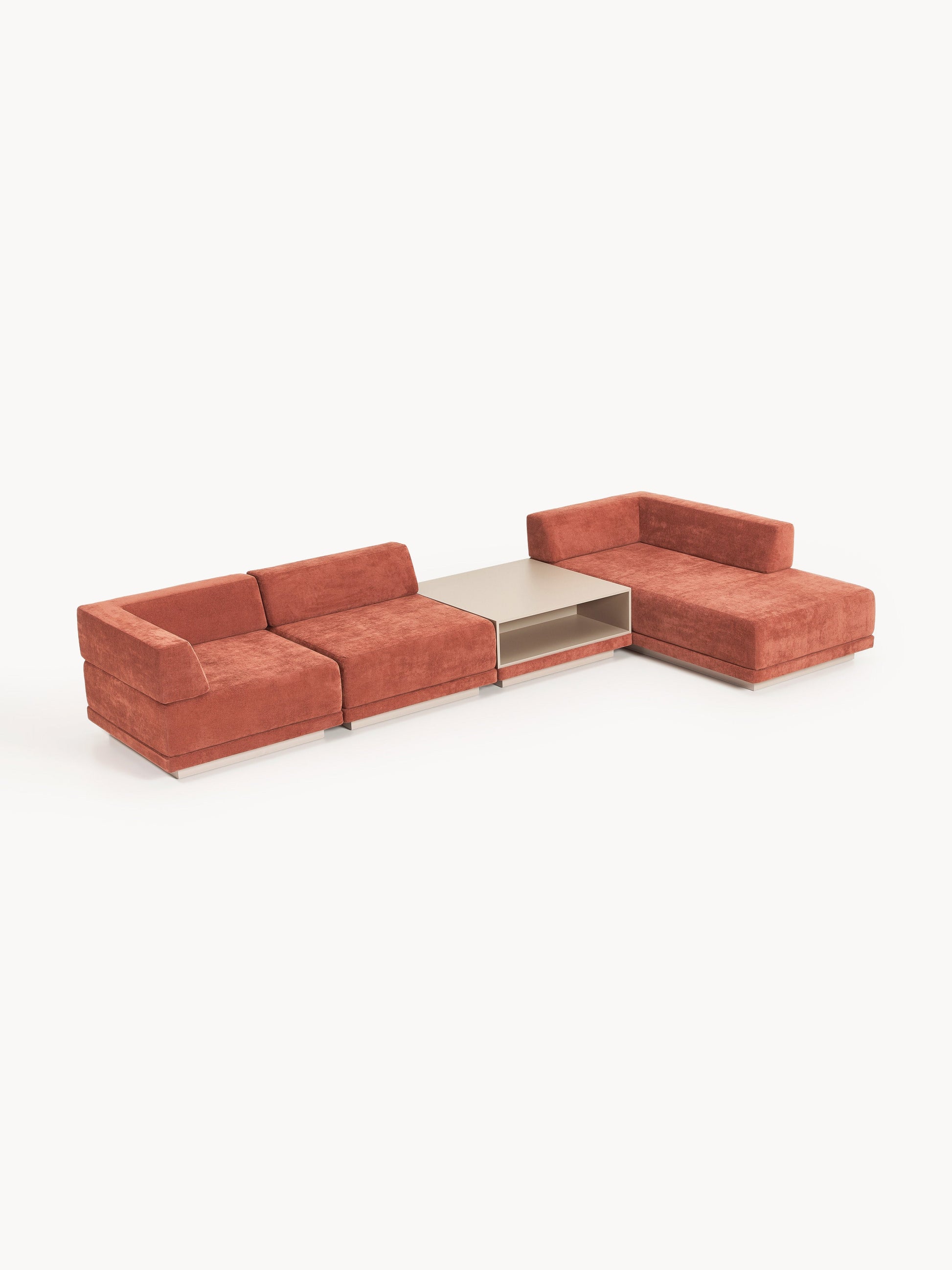Colendo Modular Corner Sofa (4-Seater) with Coffee Table