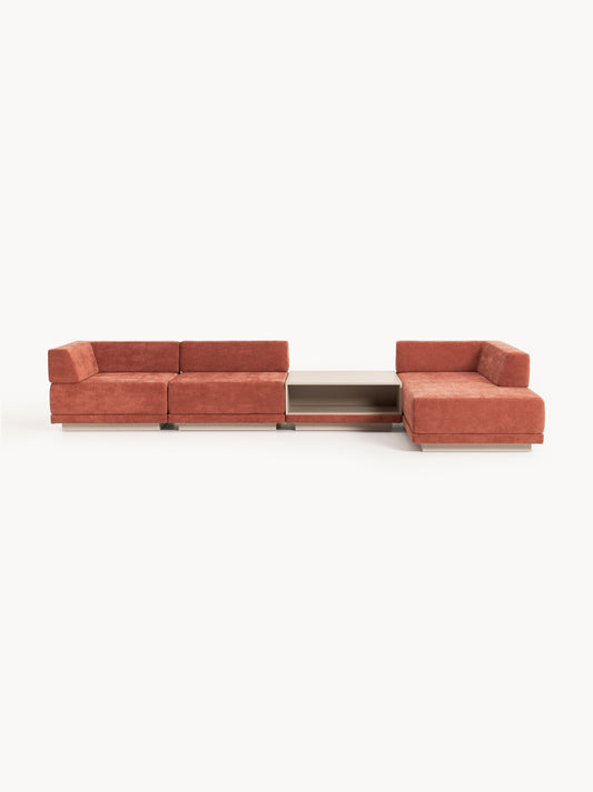Colendo Modular Corner Sofa (4-Seater) with Coffee Table
