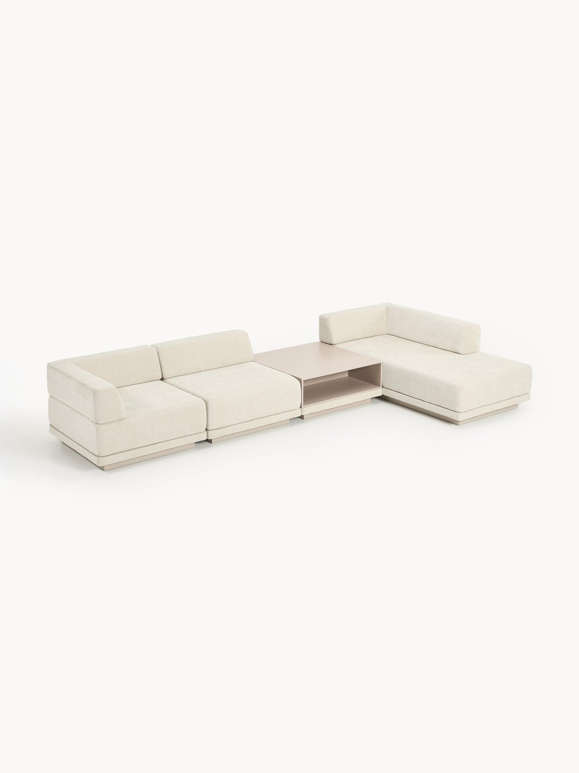 Colendo Modular Corner Sofa (4-Seater) with Coffee Table