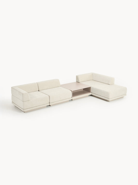 Colendo Modular Corner Sofa (4-Seater) with Coffee Table