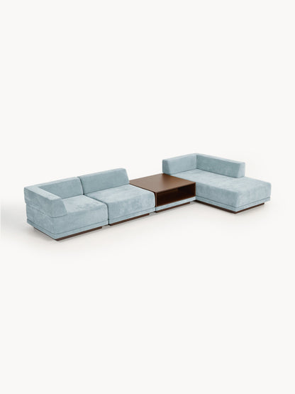 Colendo Modular Corner Sofa (4-Seater) with Coffee Table
