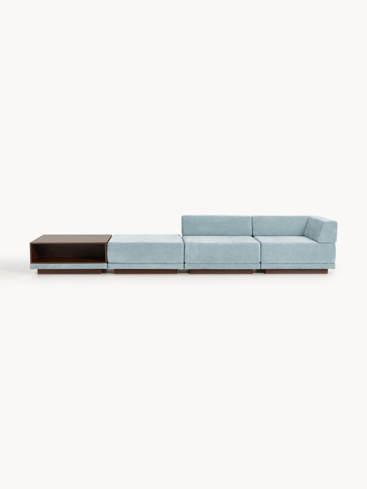 Colendo Modular Sofa (4-Seater) with Coffee Table & Ottoman