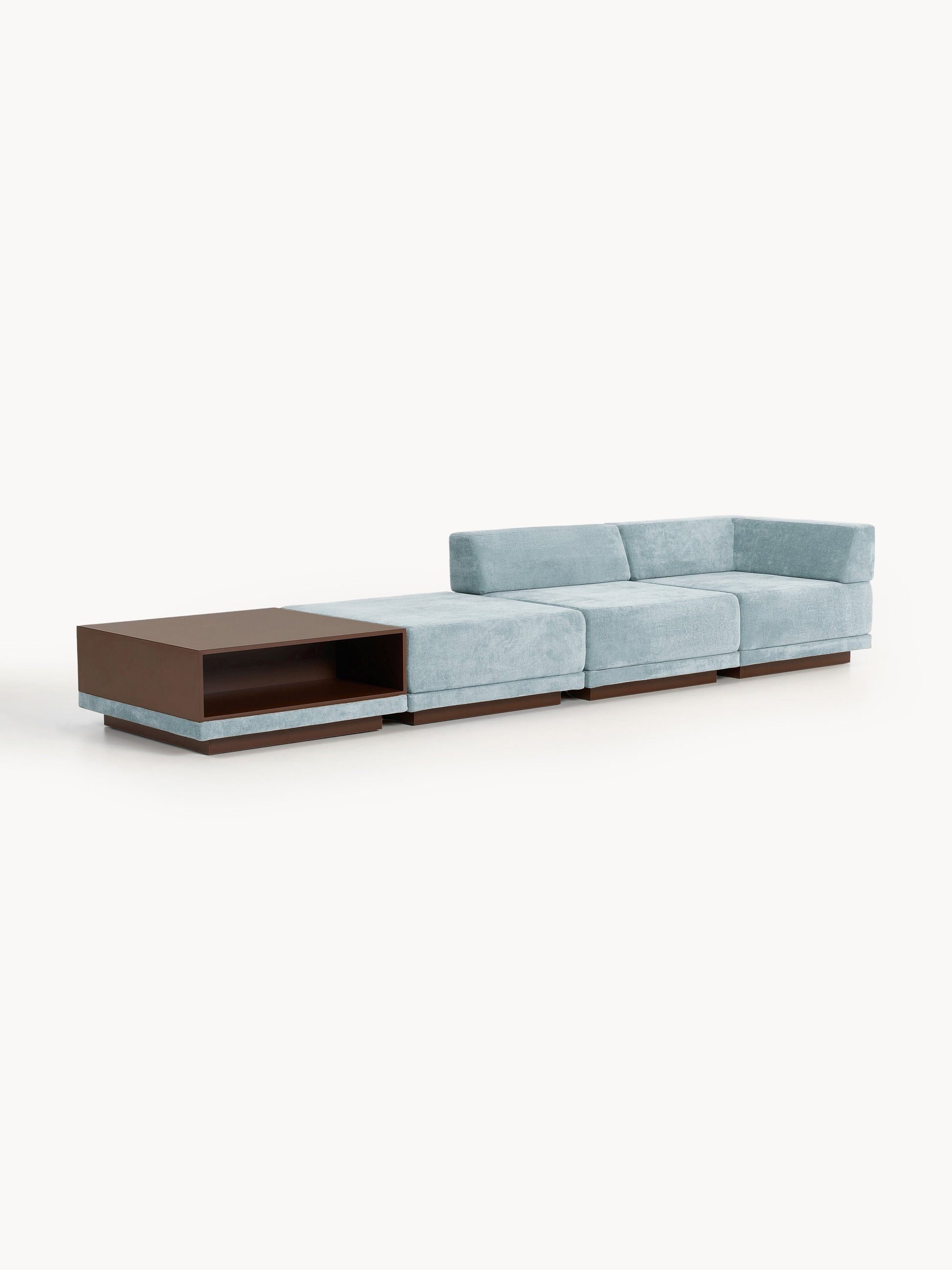Colendo Modular Sofa (4-Seater) with Coffee Table & Ottoman