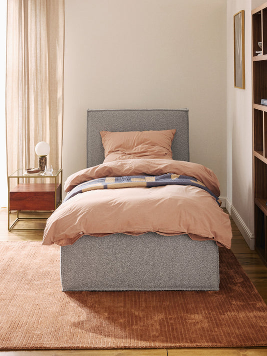 Dravena Single Bed in Bouclé