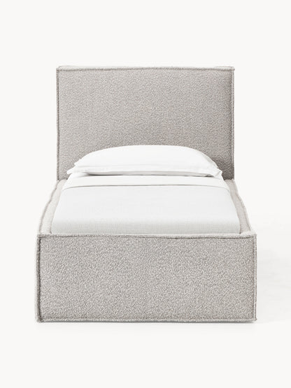 Dravena Single Bed in Bouclé
