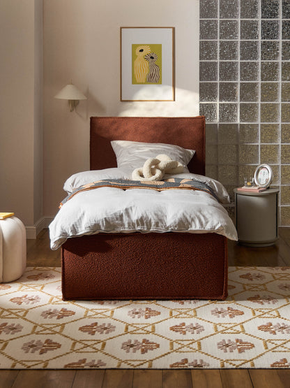 Dravena Single Bed in Bouclé