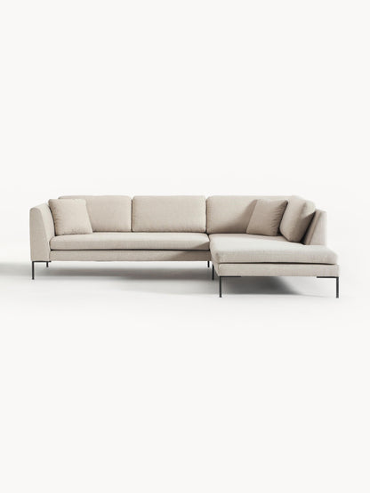 Emmaline Corner Sofa with Metal Legs