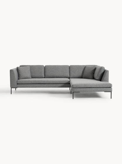 Emmaline Corner Sofa with Metal Legs