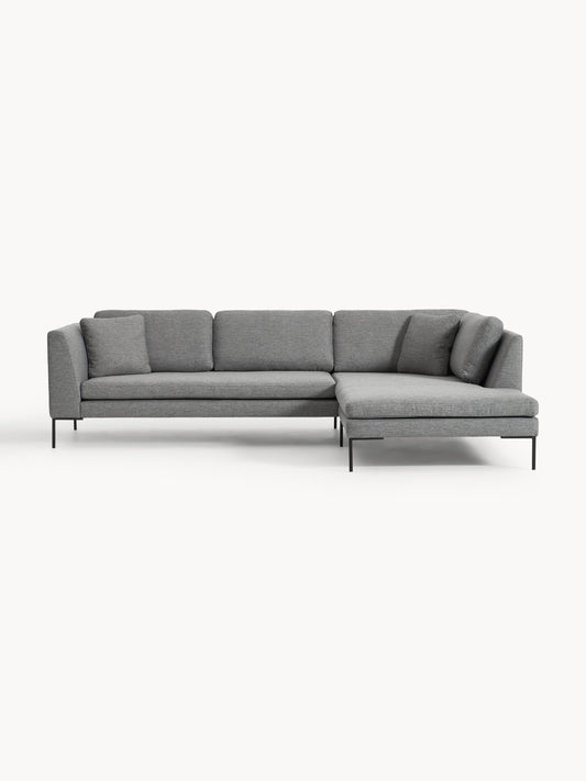 Emmaline Corner Sofa with Metal Legs