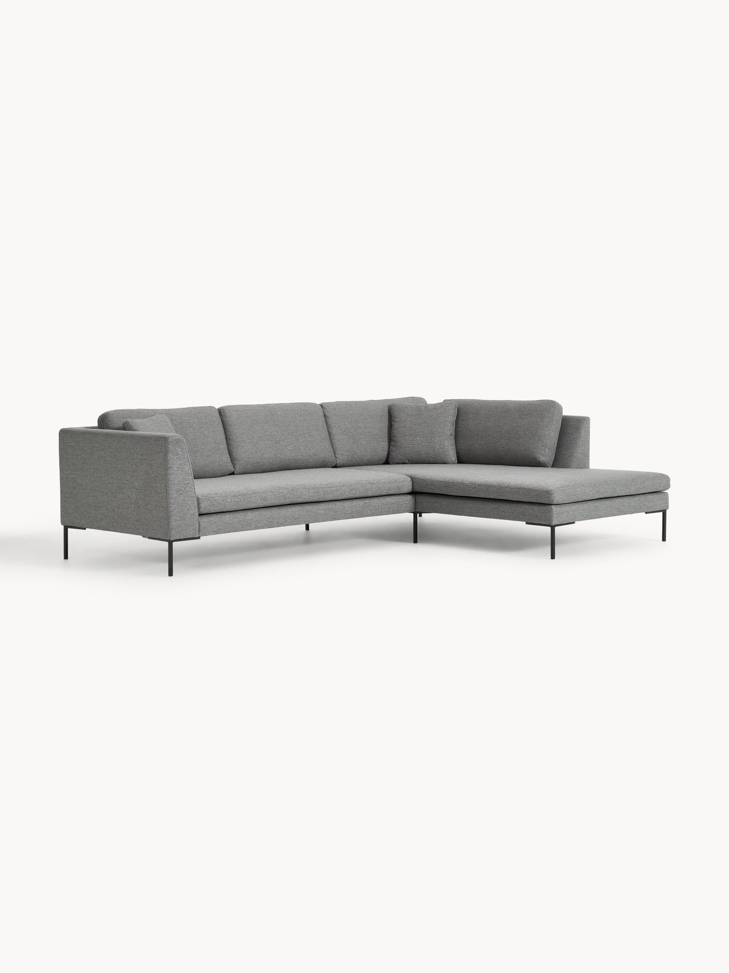 Emmaline Corner Sofa with Metal Legs