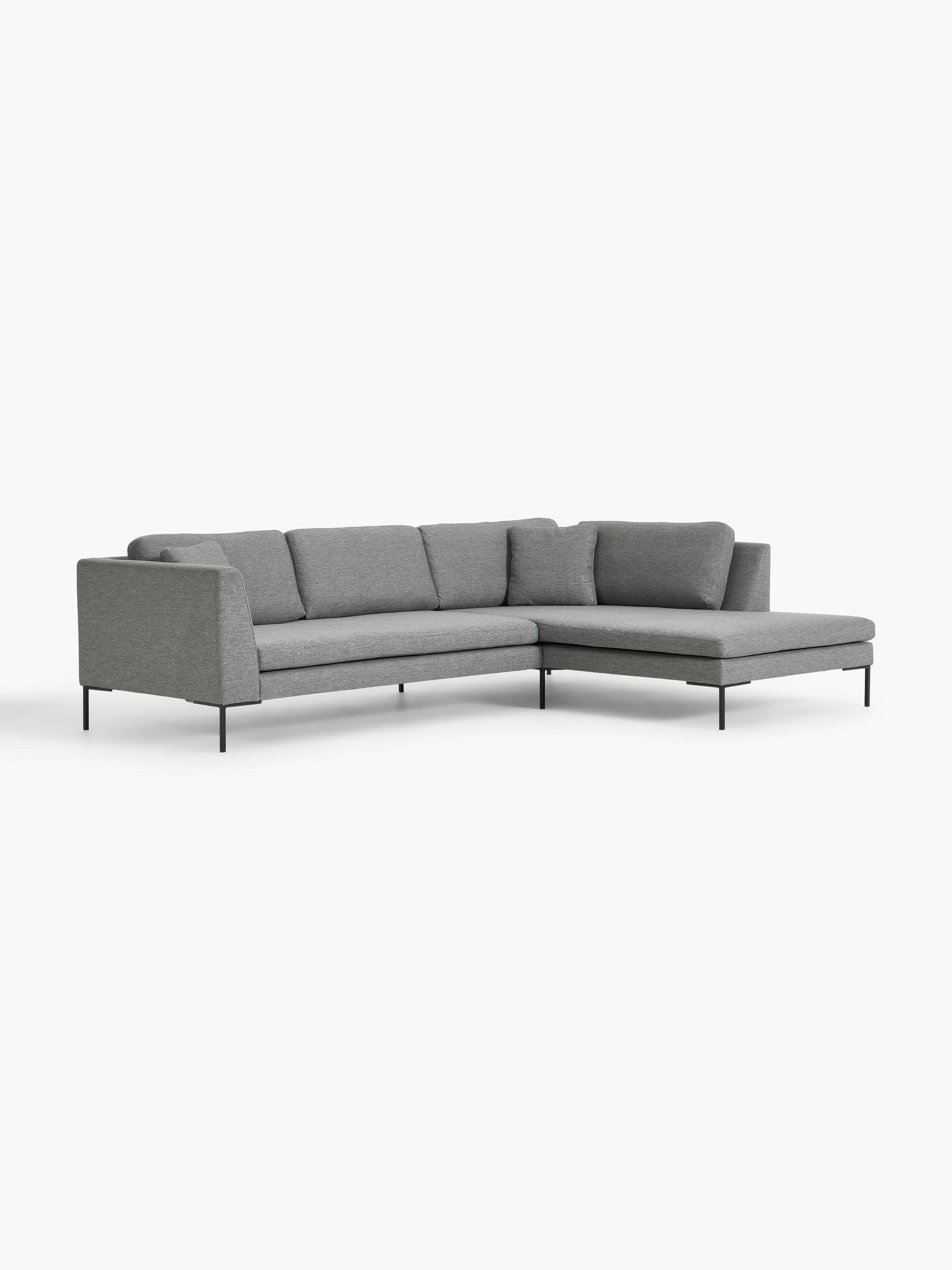 Emmaline Corner Sofa with Metal Legs