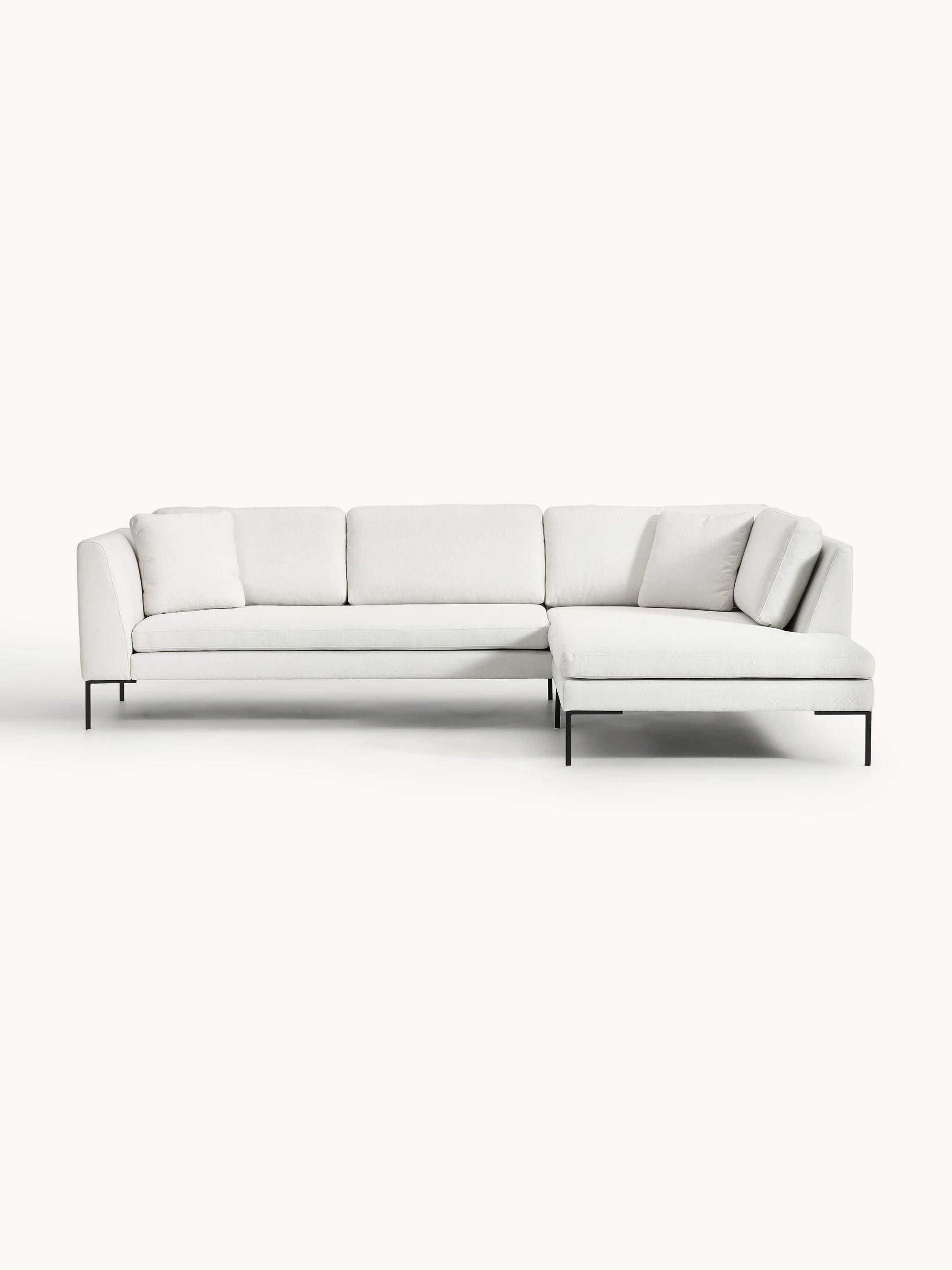 Emmaline Corner Sofa with Metal Legs
