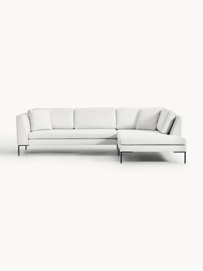Emmaline Corner Sofa with Metal Legs