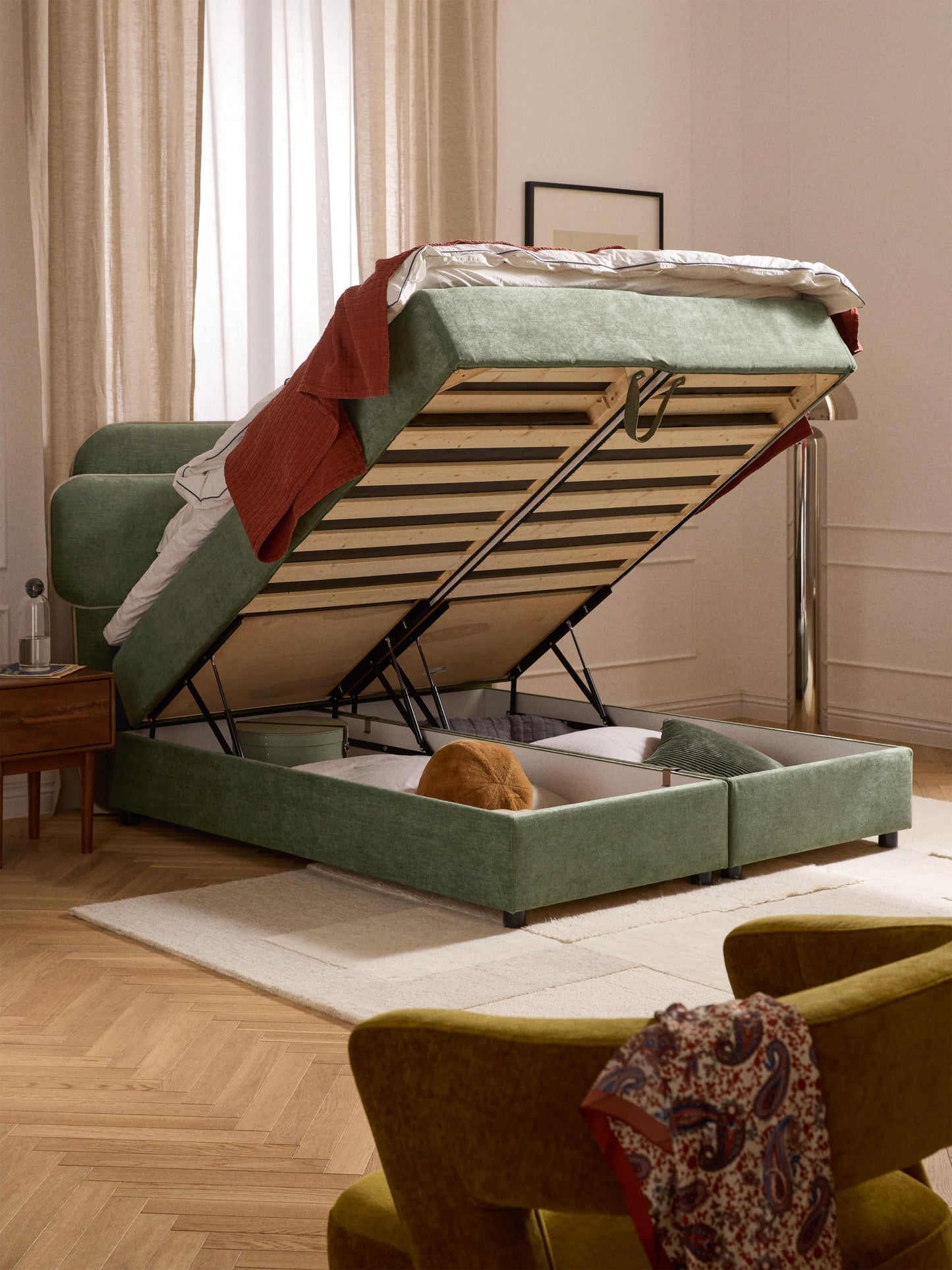 Enricena Box Spring Bed with Storage