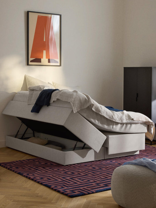 Enyalda Box Spring Bed with Storage