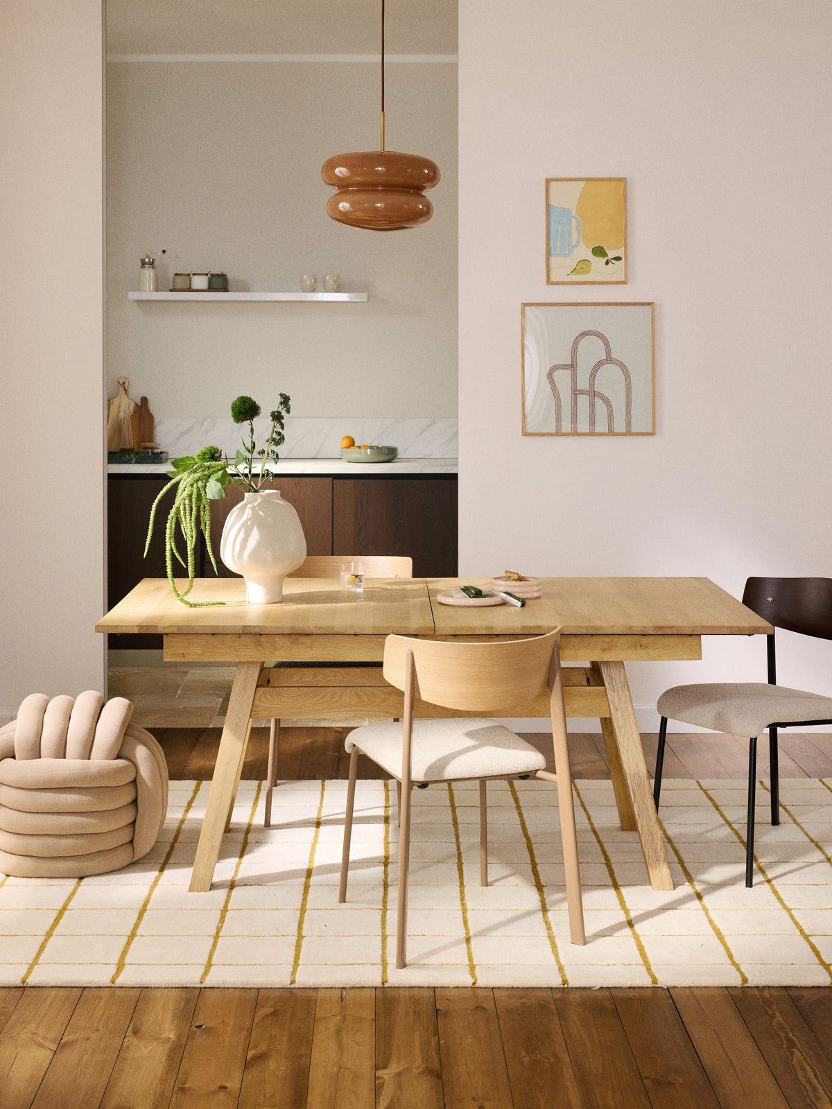 Ethanzo Extendable Dining Table, 180 - 220 x 100 cm