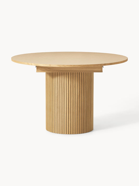 Filenzo Extendable Dining Table with Grooved Texture, 120 - 160 x 75 cm
