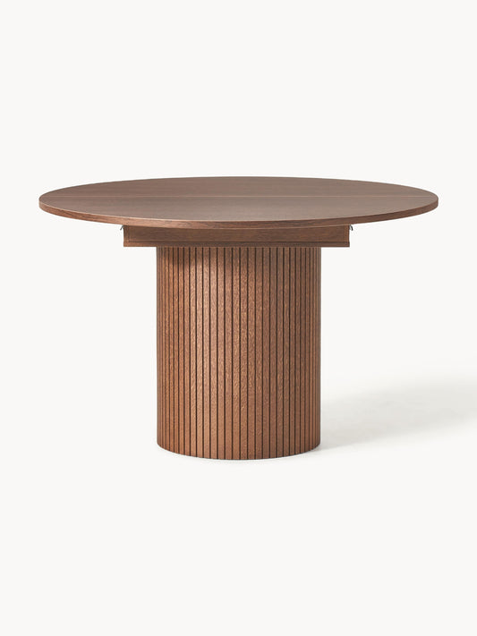 Filenzo Extendable Dining Table with Grooved Texture, 120 - 160 x 75 cm
