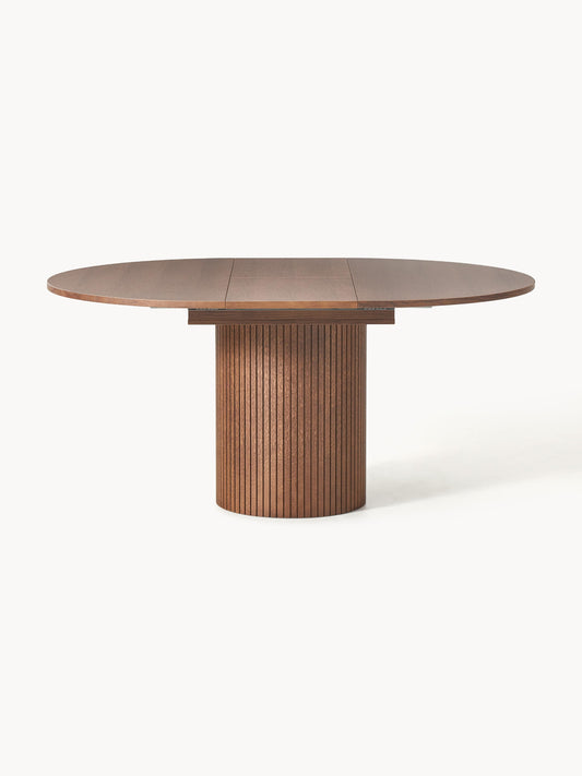 Filenzo Extendable Dining Table with Grooved Texture, 120 - 160 x 75 cm