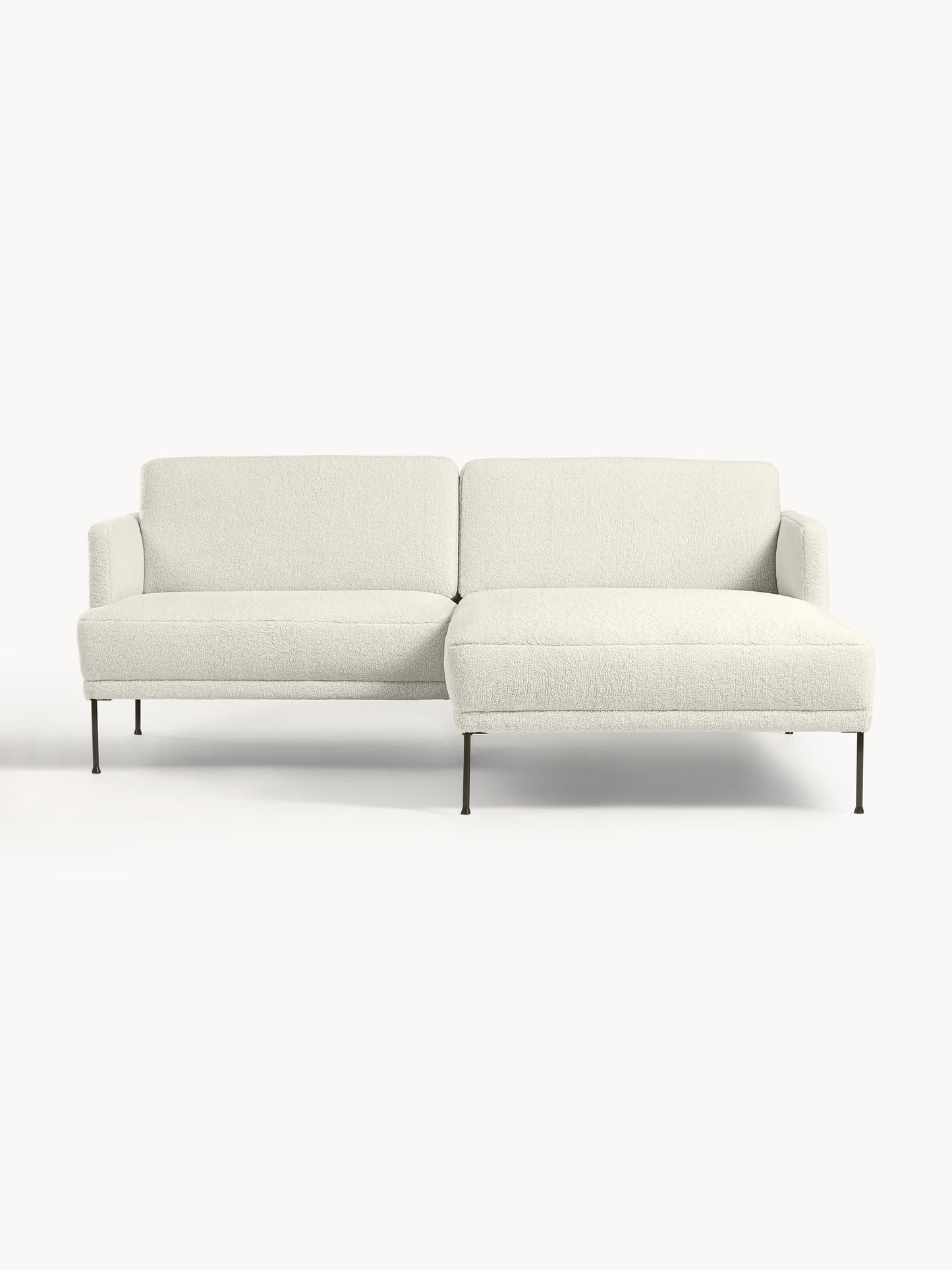 Fluenzo Small Corner Sofa in Teddy Fabric