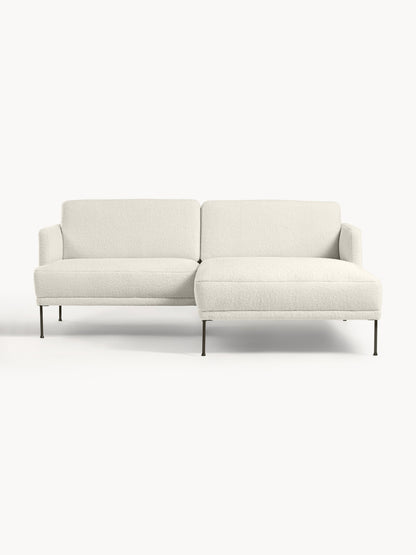 Fluenzo Small Corner Sofa in Teddy Fabric