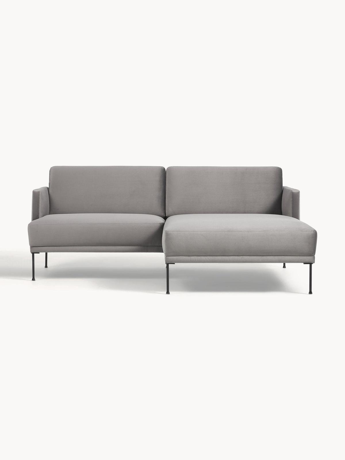 Fluenzo Small Velvet Corner Sofa