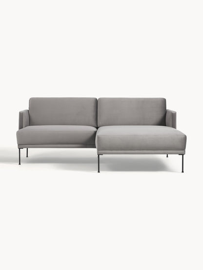Fluenzo Small Velvet Corner Sofa