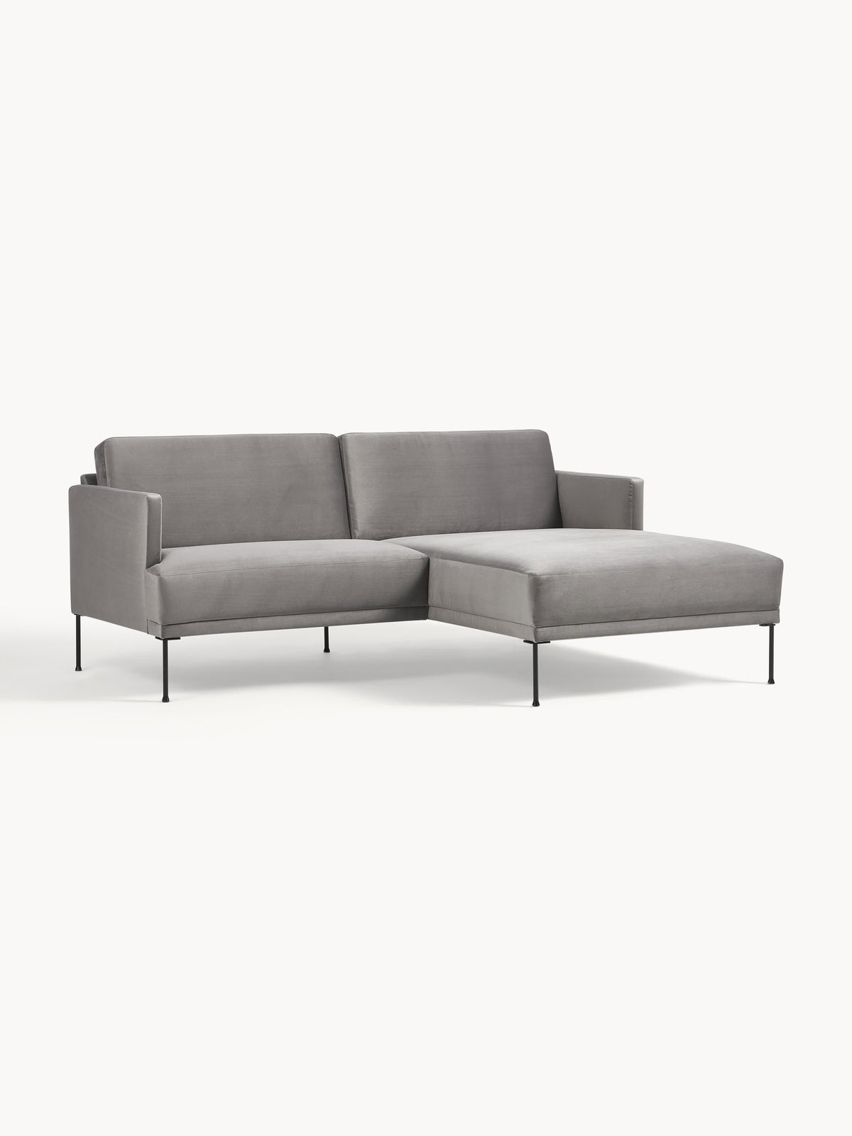 Fluenzo Small Velvet Corner Sofa