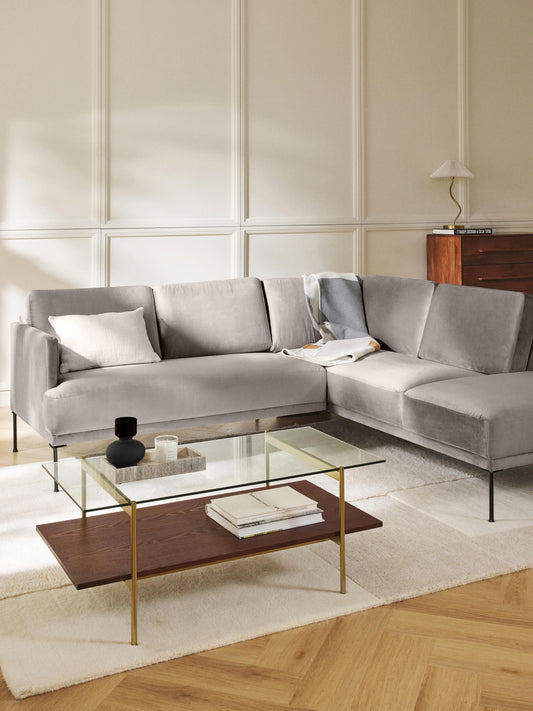 Fluenzo Velvet Corner Sofa