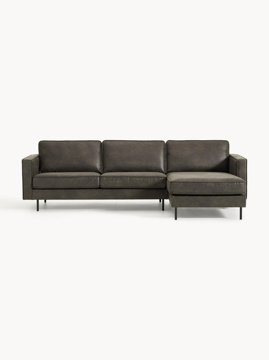 Huntendo Leather Corner Sofa (3-Seater)