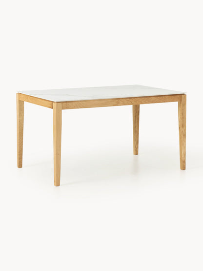 Jackendo Dining Table with Marble-Look Tabletop, in Various Sizes