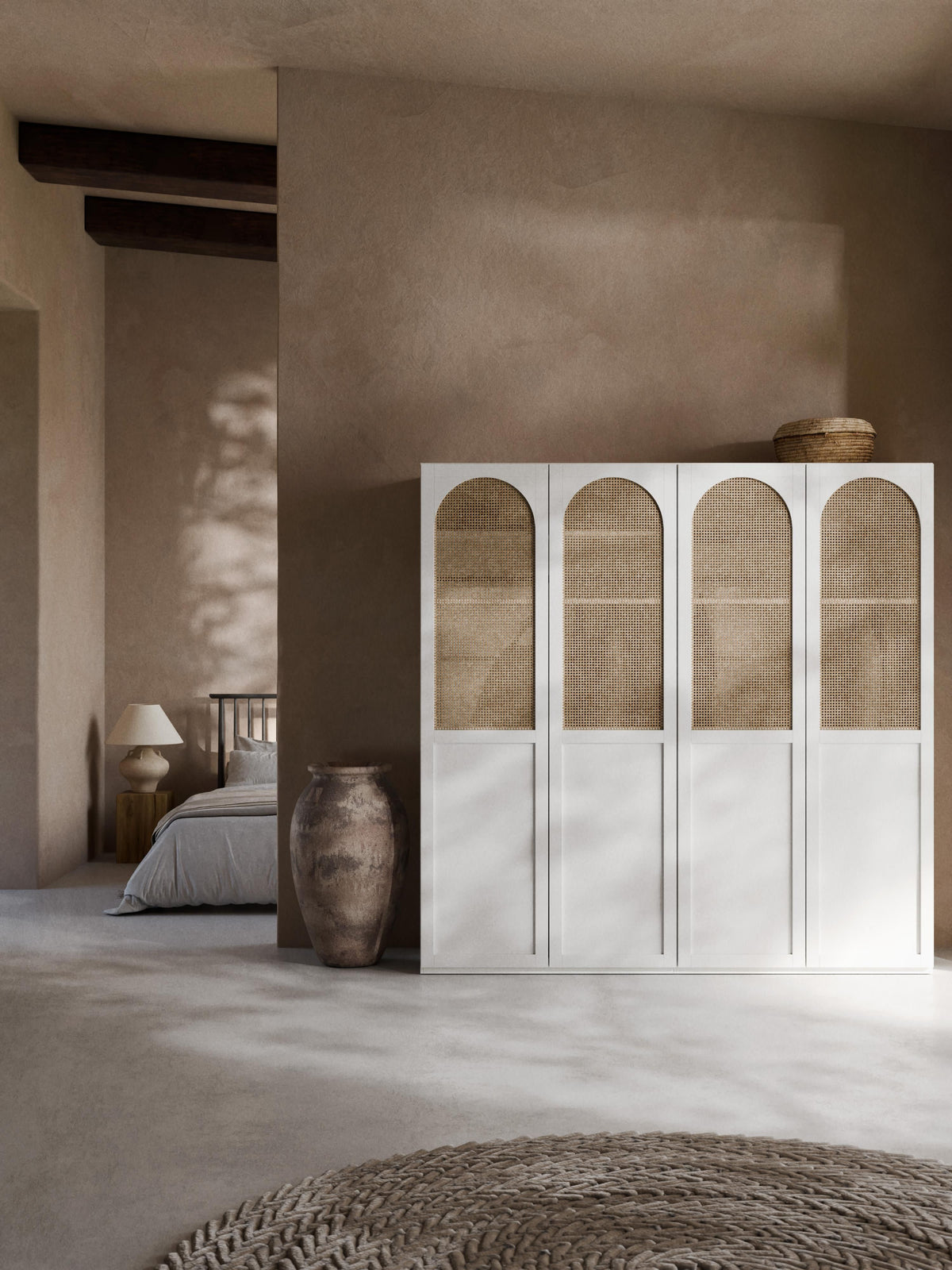 Jennora Modular Hinged-Door Wardrobe, 200 cm Wide, in Various Sizes